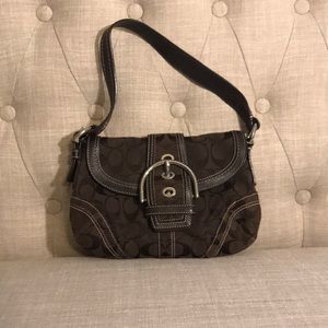 Small brown coach shoulder bag